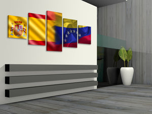 Bandera España y Venezuela