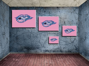 Cuadro Blue Lips en Lienzo Canvas