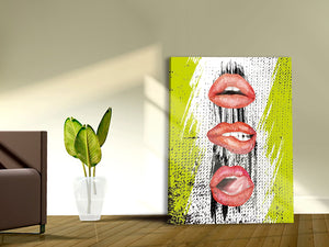 Cuadro Labios Lips en Lienzo Canvas