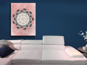 Cuadro Mandala Rosa en Lienzo Canvas