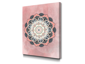 Cuadro Mandala Rosa en Lienzo Canvas