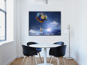 Cuadro Astronauta Planetas en Lienzo Canvas