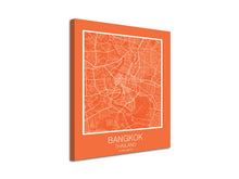 Cuadro Mapa Bangkok Thailand En Lienzo Canvas Impreso