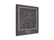 Cuadro Mapa Berlin Germany En Lienzo Canvas Impreso