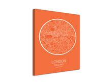 Cuadro Mapa London England En Lienzo Canvas Impreso