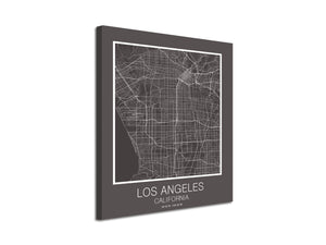 Cuadro Mapa Los Angeles California En Lienzo Canvas Impreso
