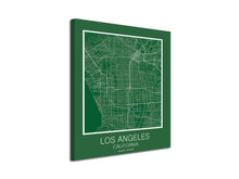 Cuadro Mapa Los Angeles California En Lienzo Canvas Impreso