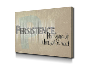 Cuadro Persist Not Give Up en Lienzo Canvas