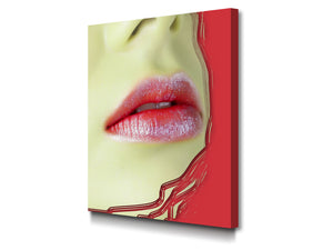 Cuadro El rojo de tus labios en Lienzo Canvas