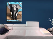 Cuadro Elefante entre líneas en Lienzo Canvas