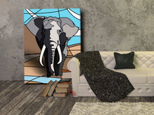 Cuadro Elefante entre líneas en Lienzo Canvas